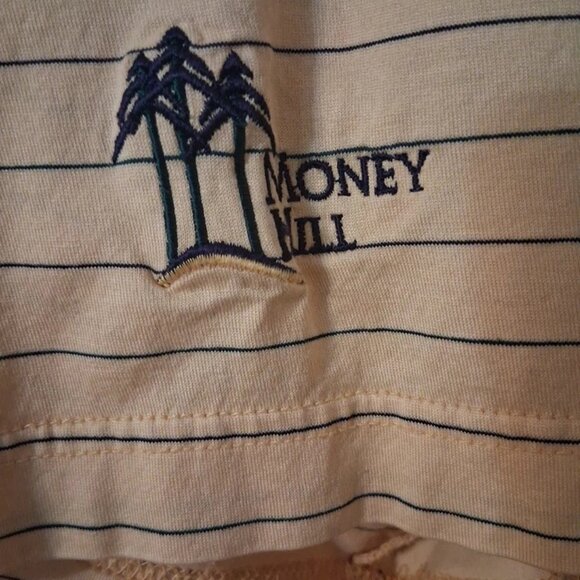 Fairway & Greene MONEY HILL Men's L 100% Cotton Yellow Striped Polo Golf Shirt - Picture 4 of 7